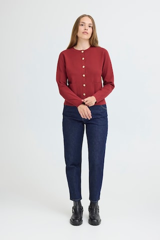 Pulz Cardigan 'PZSARA' i rød: forside