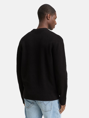 TOM TAILOR DENIM Sweater in Black