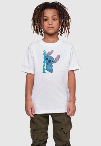 Maglietta 'Lilo And Stitch - Posing' di ABSOLUTE CULT in bianco: frontale