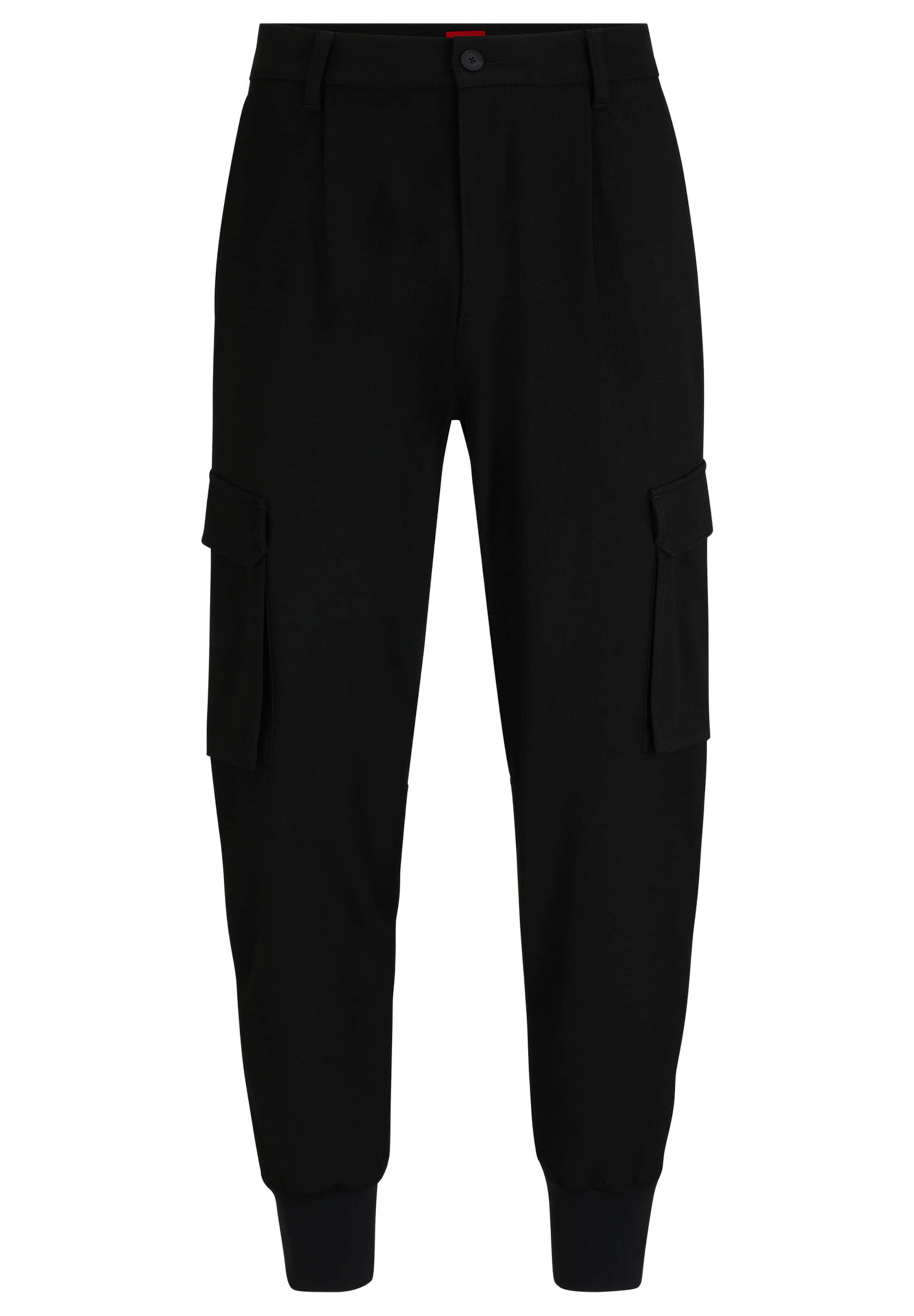 HUGO regular Cargobukser 'Glavin241' i sort: forside