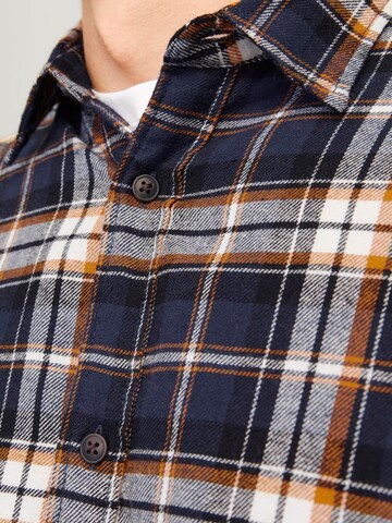 JACK & JONES Slim fit Button Up Shirt 'JJJoshua' in Blue