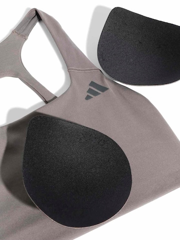 ADIDAS PERFORMANCE Bustier Sport-BH 'Optime' in Grau