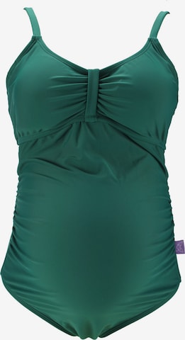 petit amour T-shirt Swimsuit 'Amandine' in Green: front