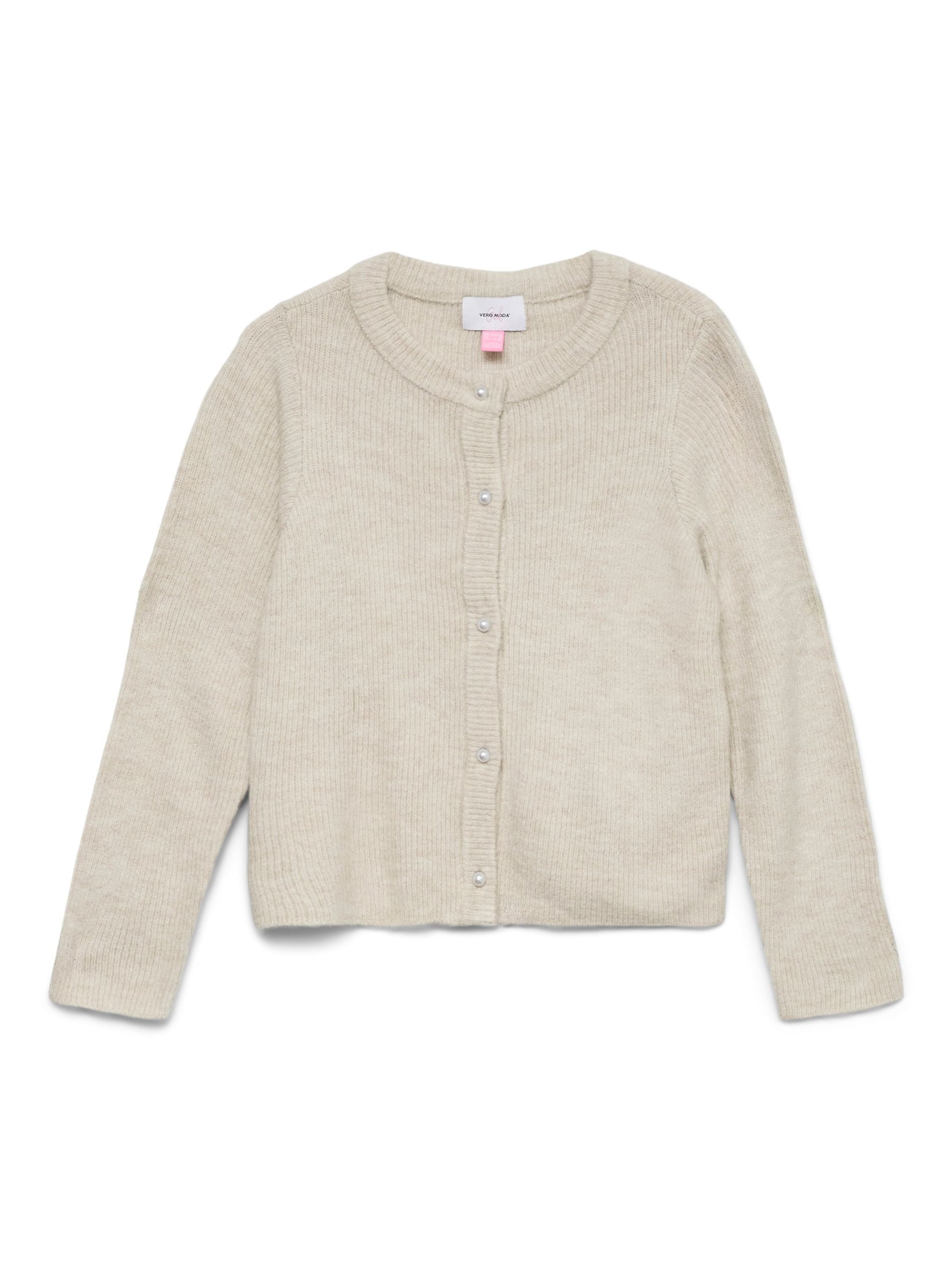 Cardigan 'VMLefile' Vero Moda Girl en beige : devant