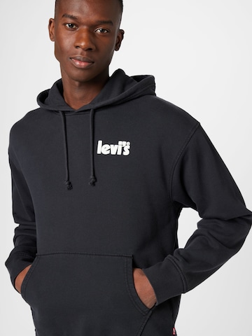 LEVI'S ® Regular fit Μπλούζα φούτερ 'Relaxed Graphic Hoodie' σε μαύρο