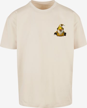 F4NT4STIC Shirt 'Rubber Duck Wizard' in Beige: voorkant
