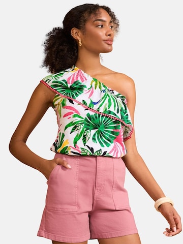 Haut love & roses en blanc : devant