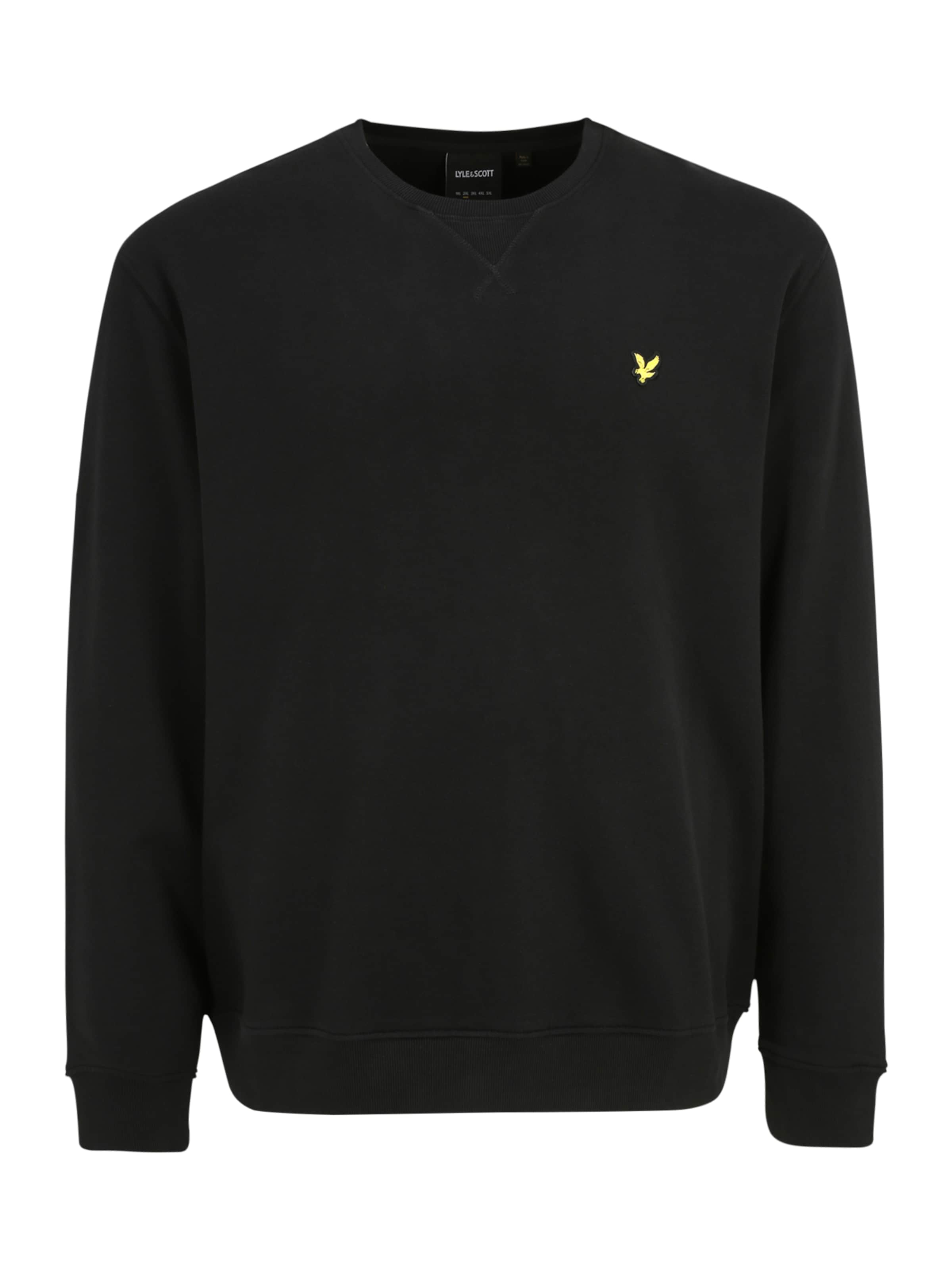 Lyle & Scott Big&Tall Sweatshirt in Zwart: voorkant