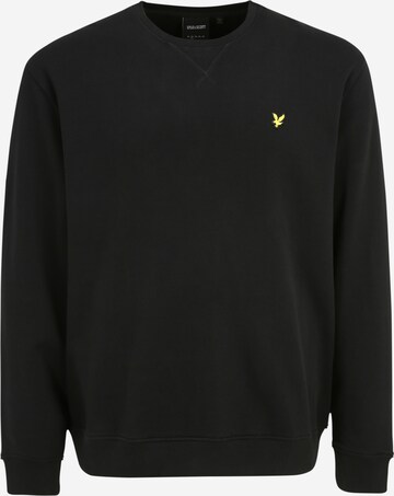 Lyle & Scott Big&Tall Sweatshirt in Zwart: voorkant