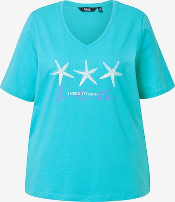 Ulla Popken Oversized shirt in Blauw: voorkant