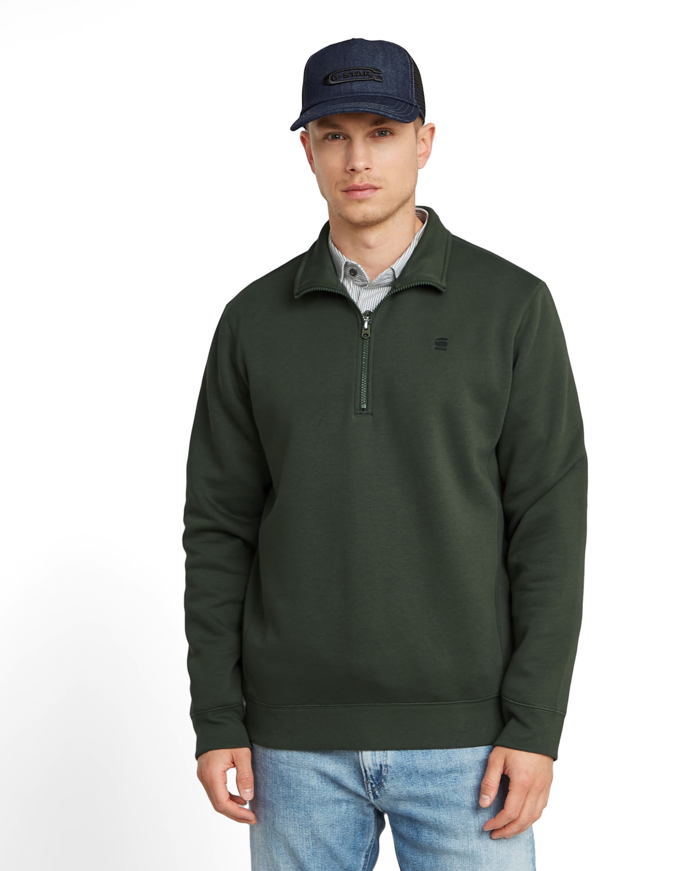 G-STAR Mikina 'Premium Core' – šedá: přední strana