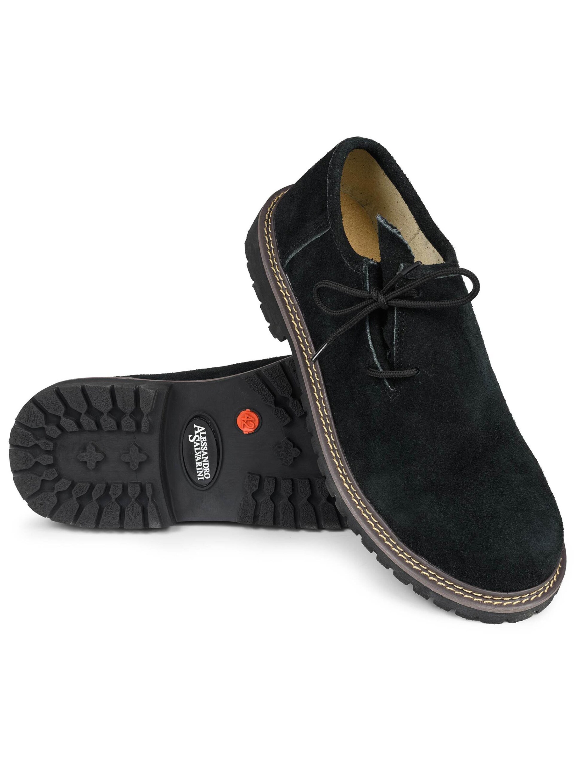 Chassure folklorique 'AS453' Alessandro Salvarini en noir