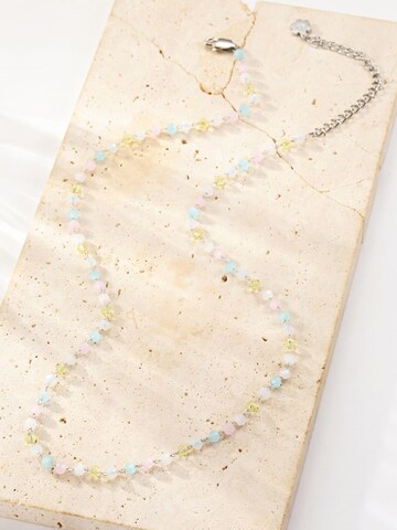 Hey Happiness Halsband 'Pastel Glow' i silver