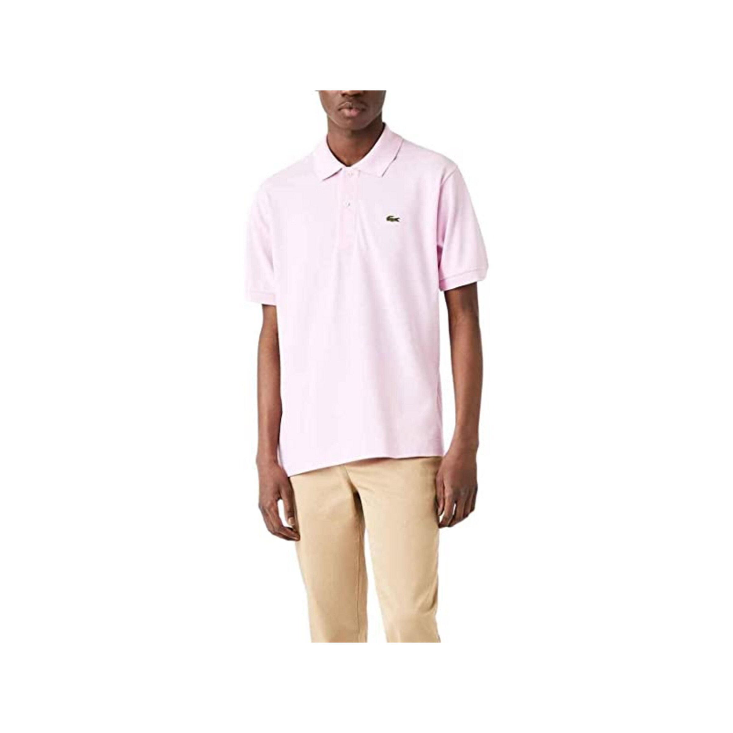 LACOSTE Regular fit Тениска в розово: отпред