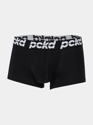 pckd – underwear done right. Boxershorts 'Boxer Trunks'‌‌‌ in Schwarz: Vorderseite