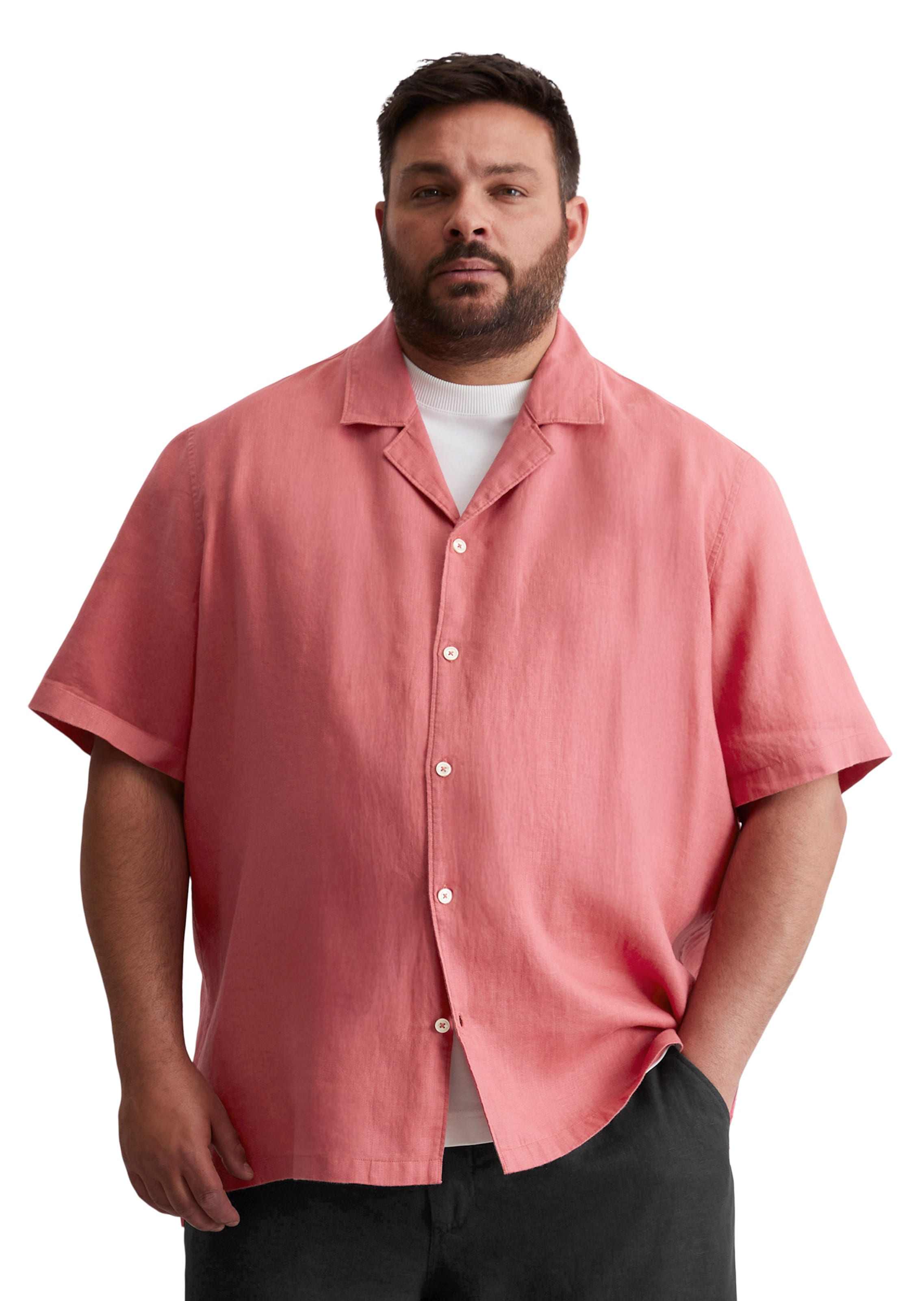 Marc O'Polo Regular fit Overhemd in Roze: voorkant