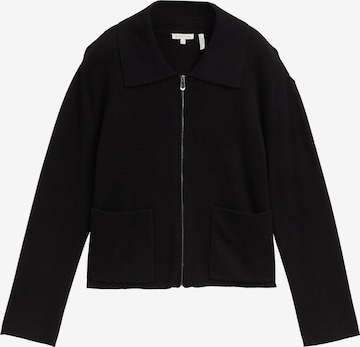 TOM TAILOR Strickjacke in Schwarz: Vorderseite