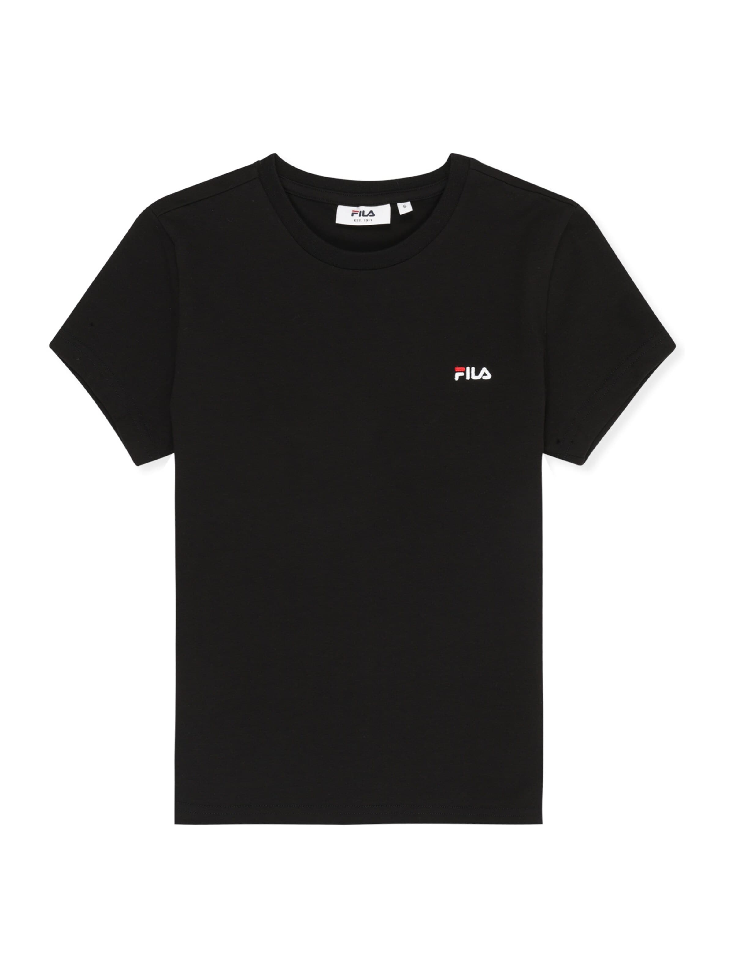 Maglietta 'TRIVERO slim t-shirt' di FILA in nero