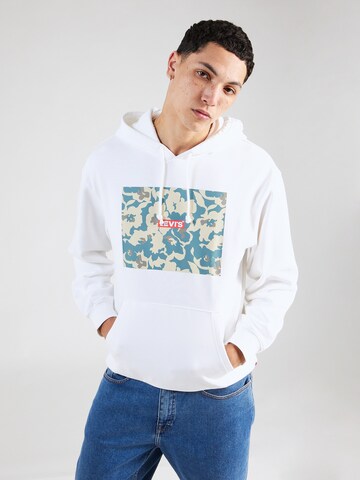 balta LEVI'S ® Standartinis modelis Megztinis be užsegimo 'Relaxed Graphic Hoodie': priekis