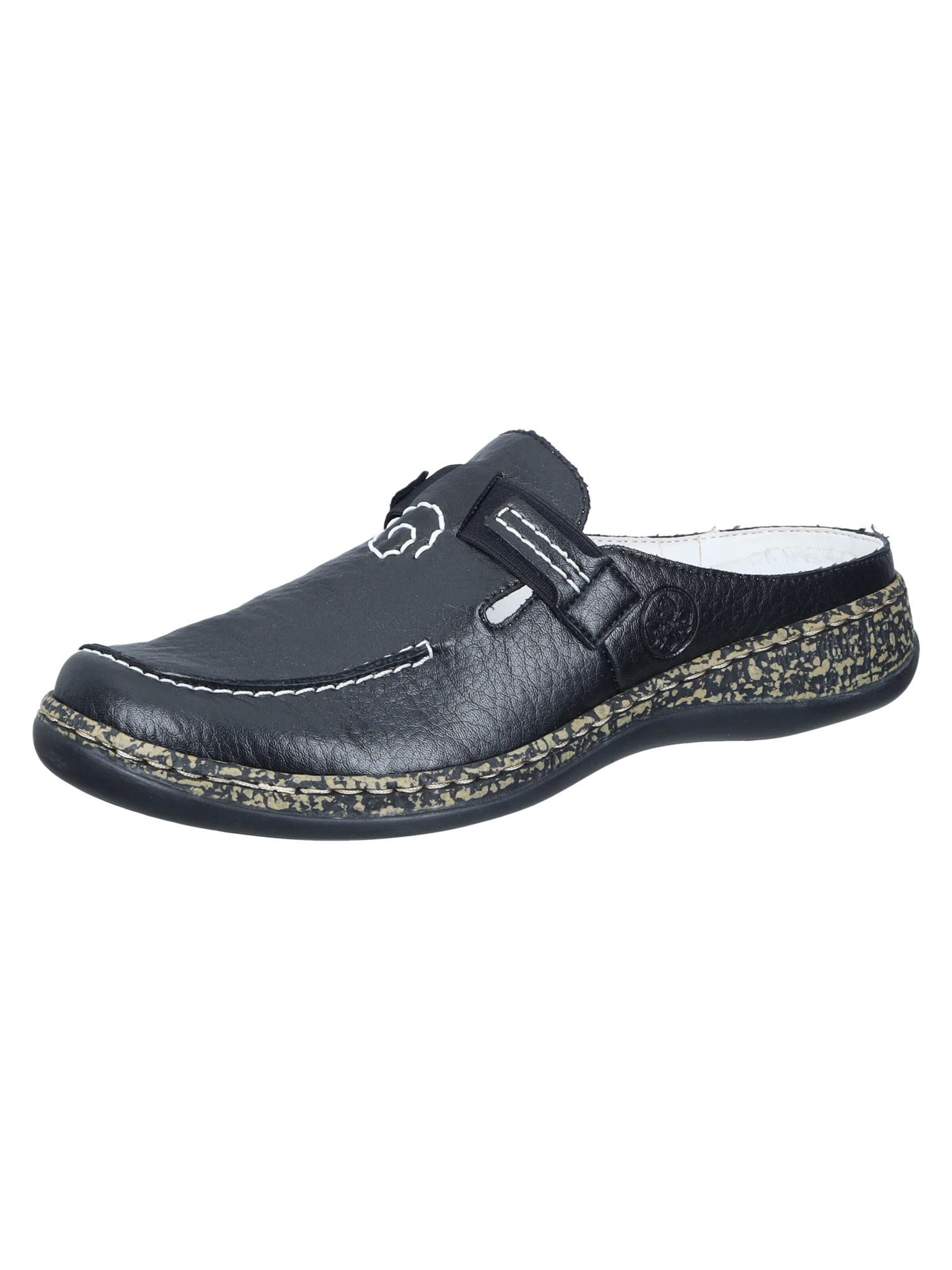 Rieker Clogs 'Basic' in Black: front