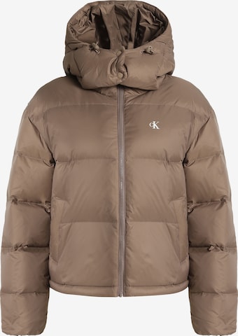 Calvin Klein Jeans Vinterjacka 'ESSENTIAL' i brun: framsida