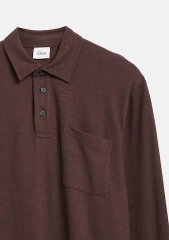 s.Oliver Shirt in Bruin: voorkant
