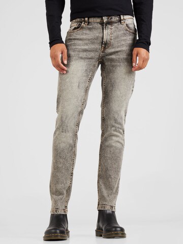 Coupe slim Jean 'Mr Red' Denim Project en gris : devant