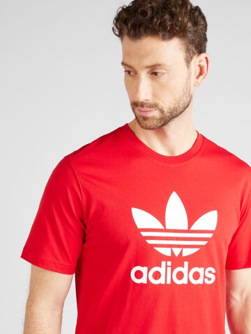 ADIDAS ORIGINALS Shirt 'Adicolor Trefoil' in Rood