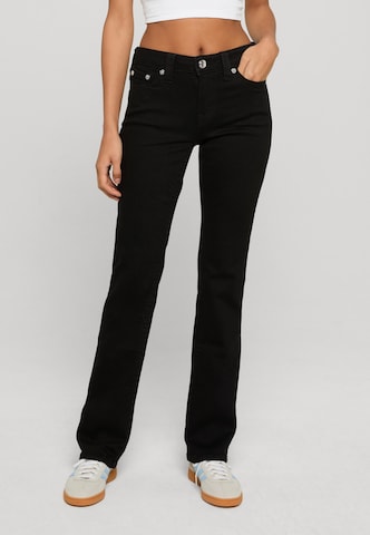 True Religion Flared Jeans in Schwarz: Vorderseite