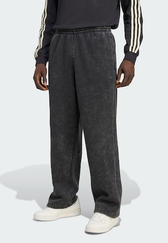 ADIDAS ORIGINALS Широка кройка Панталон в черно: отпред