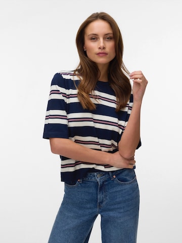 VERO MODA Пуловер 'VMSilje' в синьо: отпред