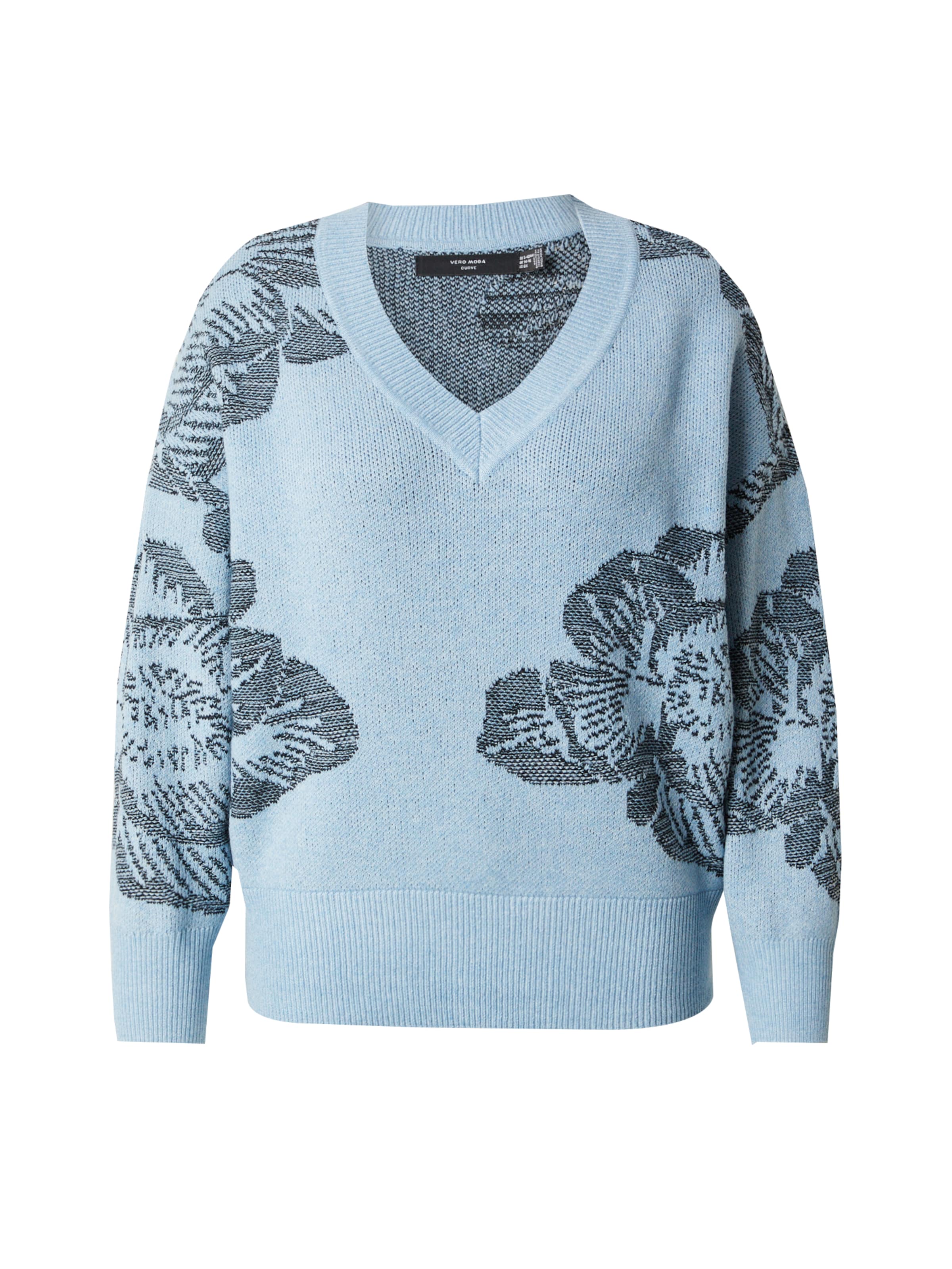 Vero Moda Curve Trui &#x27;VMCFairly&#x27; in Blauw: voorkant