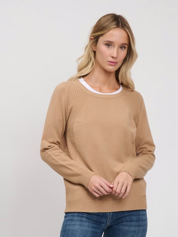 Pullover di Influencer in marrone: frontale