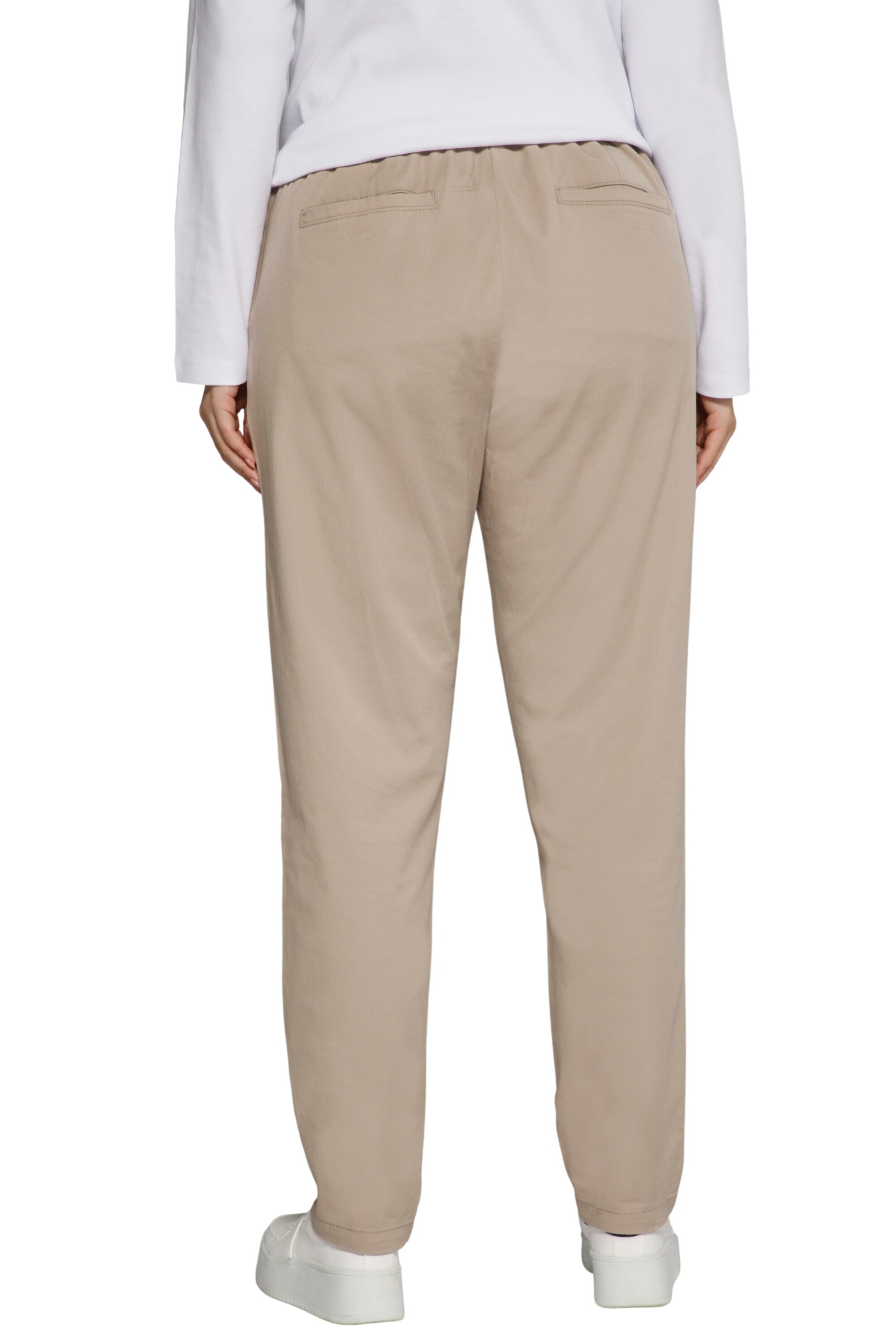 Ulla Popken Regular Trousers 'Rena' in Beige