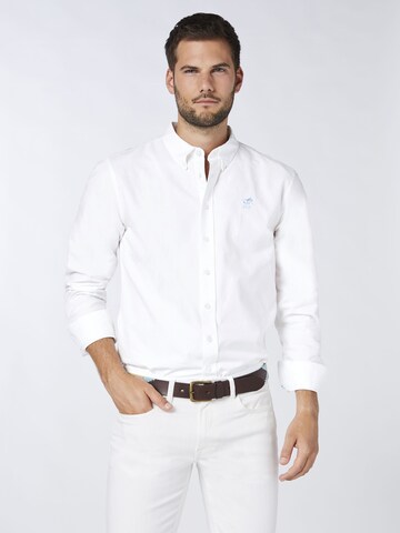 Polo Sylt Regular fit Button Up Shirt in White: front