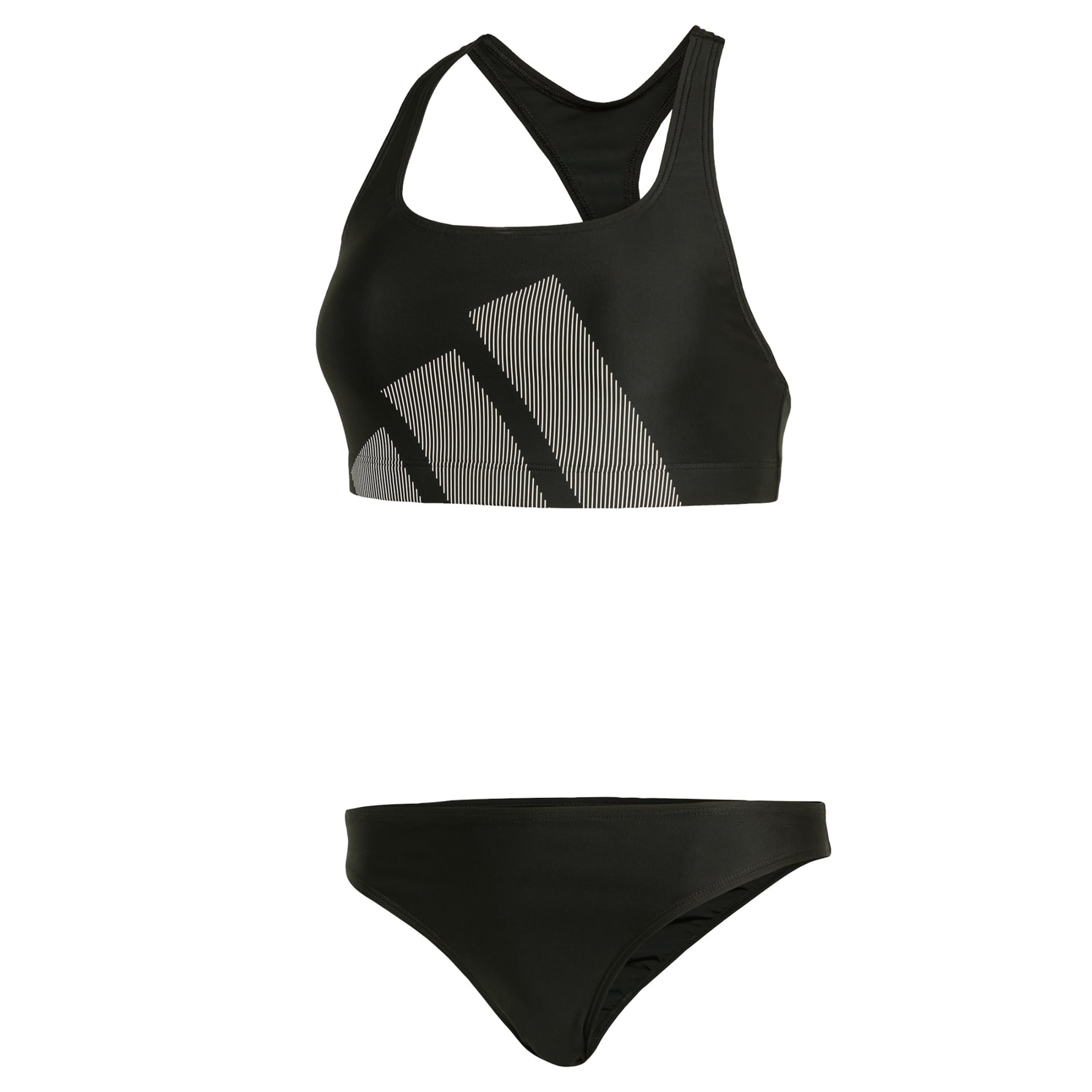 ADIDAS PERFORMANCE Korzetová Sportovní bikiny 'Big Bars' – černá: přední strana