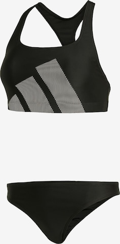 juoda ADIDAS PERFORMANCE Biustjė Sportinis bikinis 'Big Bars': priekis