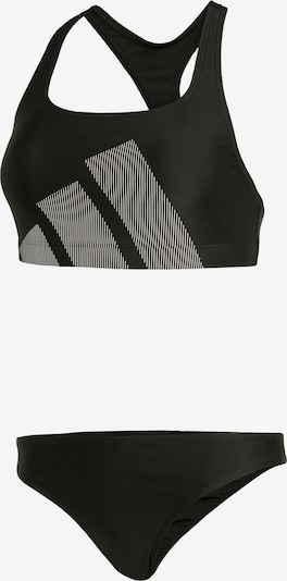 Costum de baie sport 'Big Bars' ADIDAS PERFORMANCE pe negru / alb, Vizualizare produs