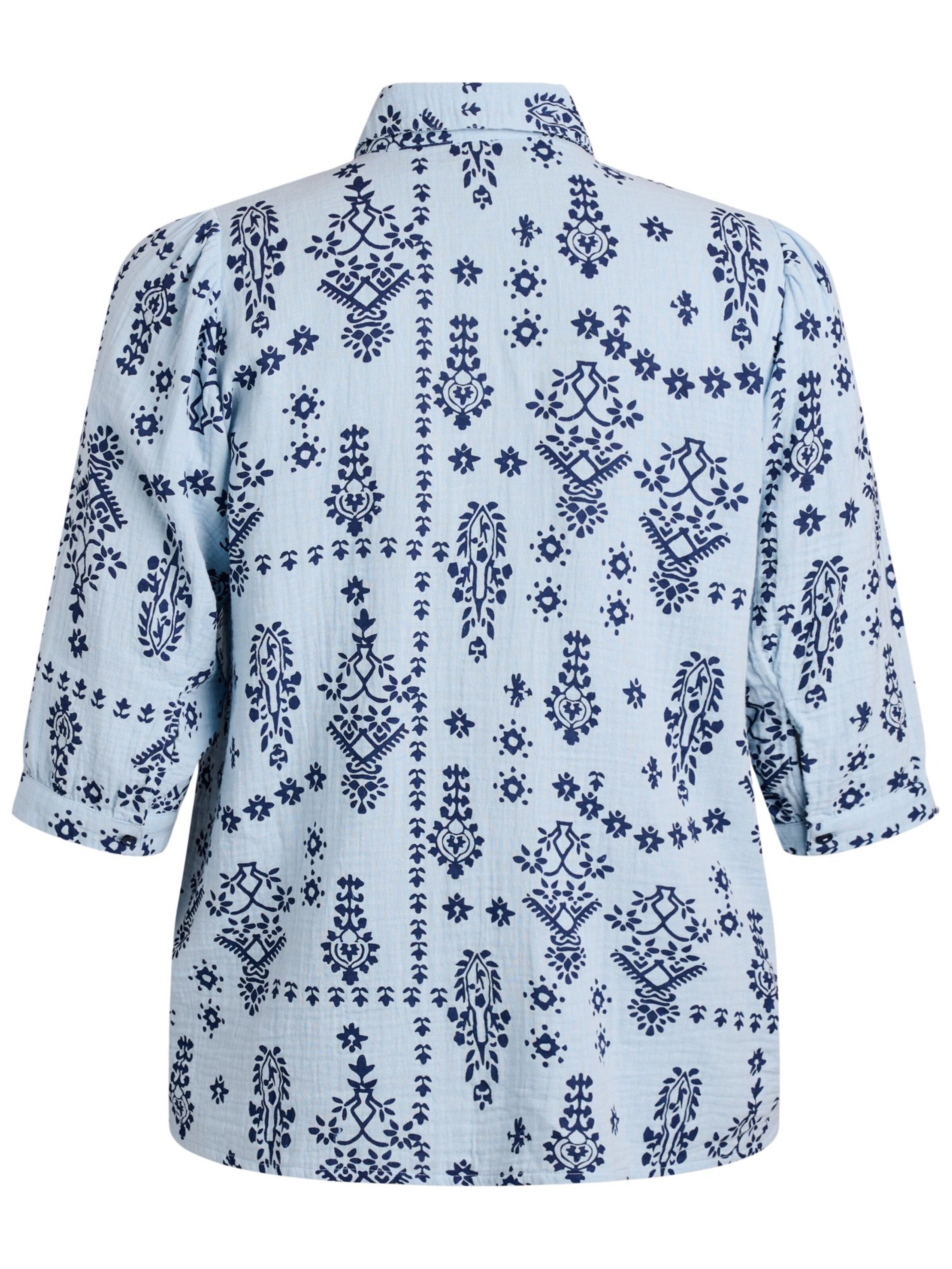 Zizzi Traditional Blouse 'VVIVA' in Blue