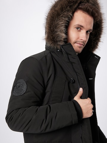 Superdry Winterjacke 'Everest' in Schwarz