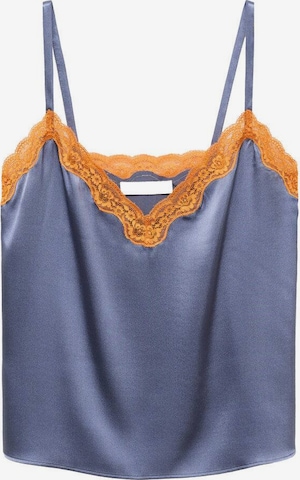 MANGO Pajama Shirt in Blue: front