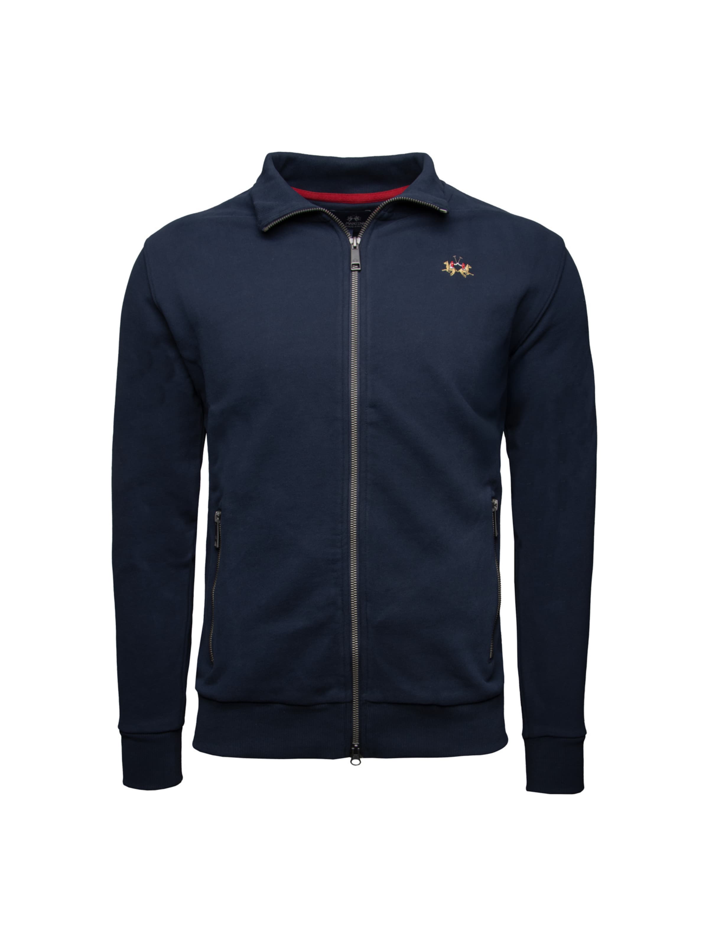 La Martina Sweatjacke 'MAF004' in Blau: Vorderseite