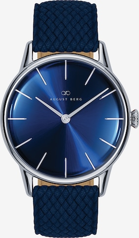 August Berg Analoog horloge 'Serenity' in Blauw: voorkant