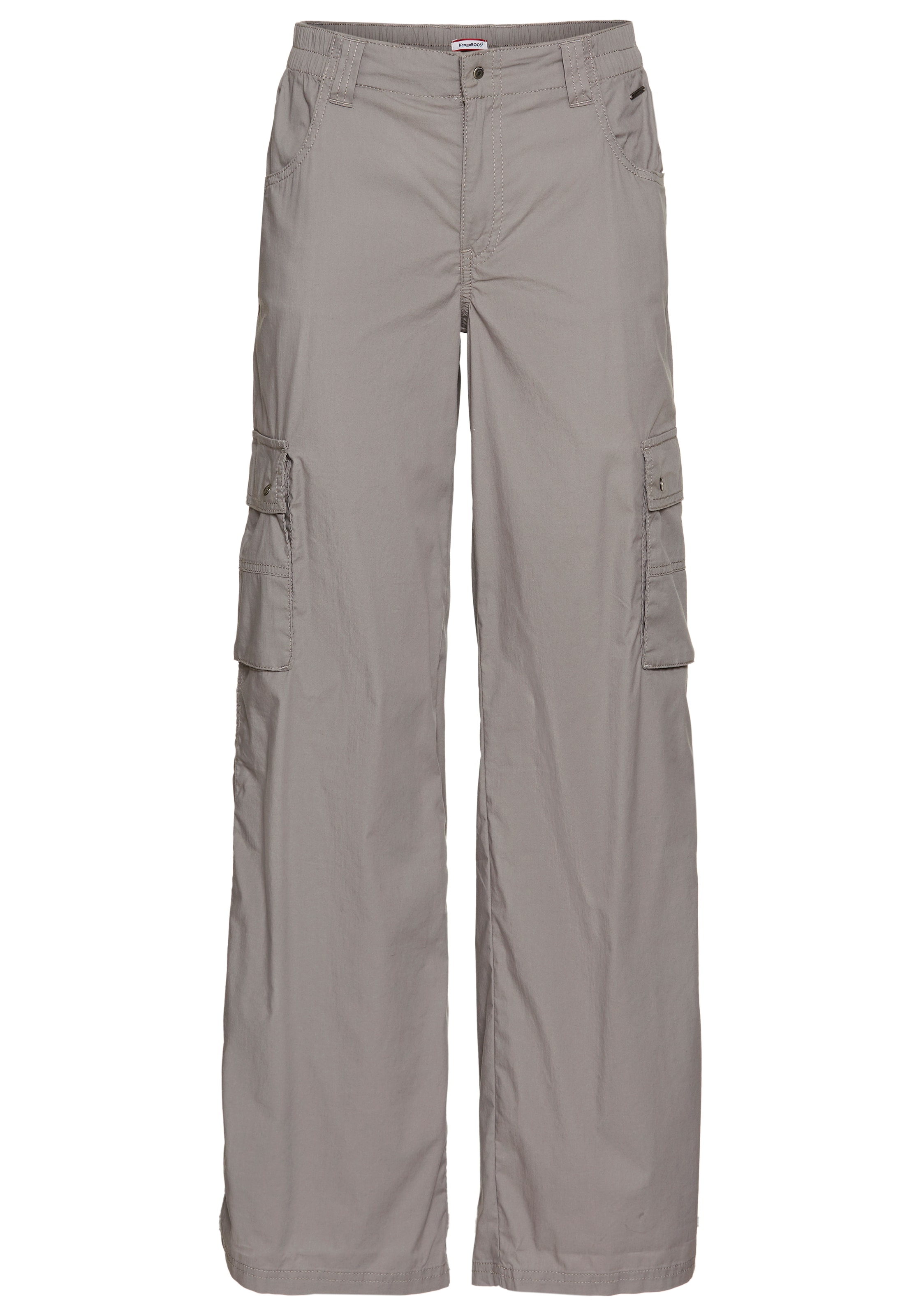 KangaROOS Regular Cargo Pants in Grey: front