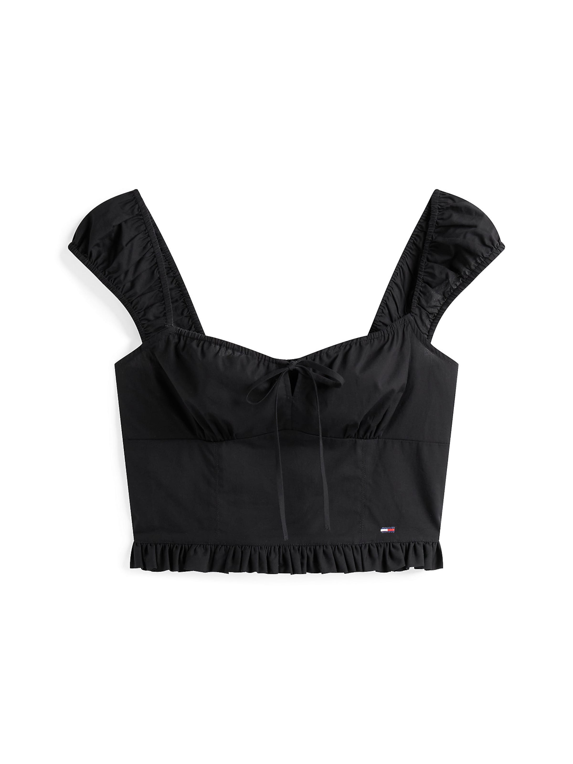 Chemisier Tommy Jeans en noir : devant