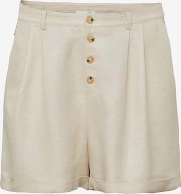 Guido Maria Kretschmer Curvy Wide leg Pleat-front trousers 'Marina' in Beige: front