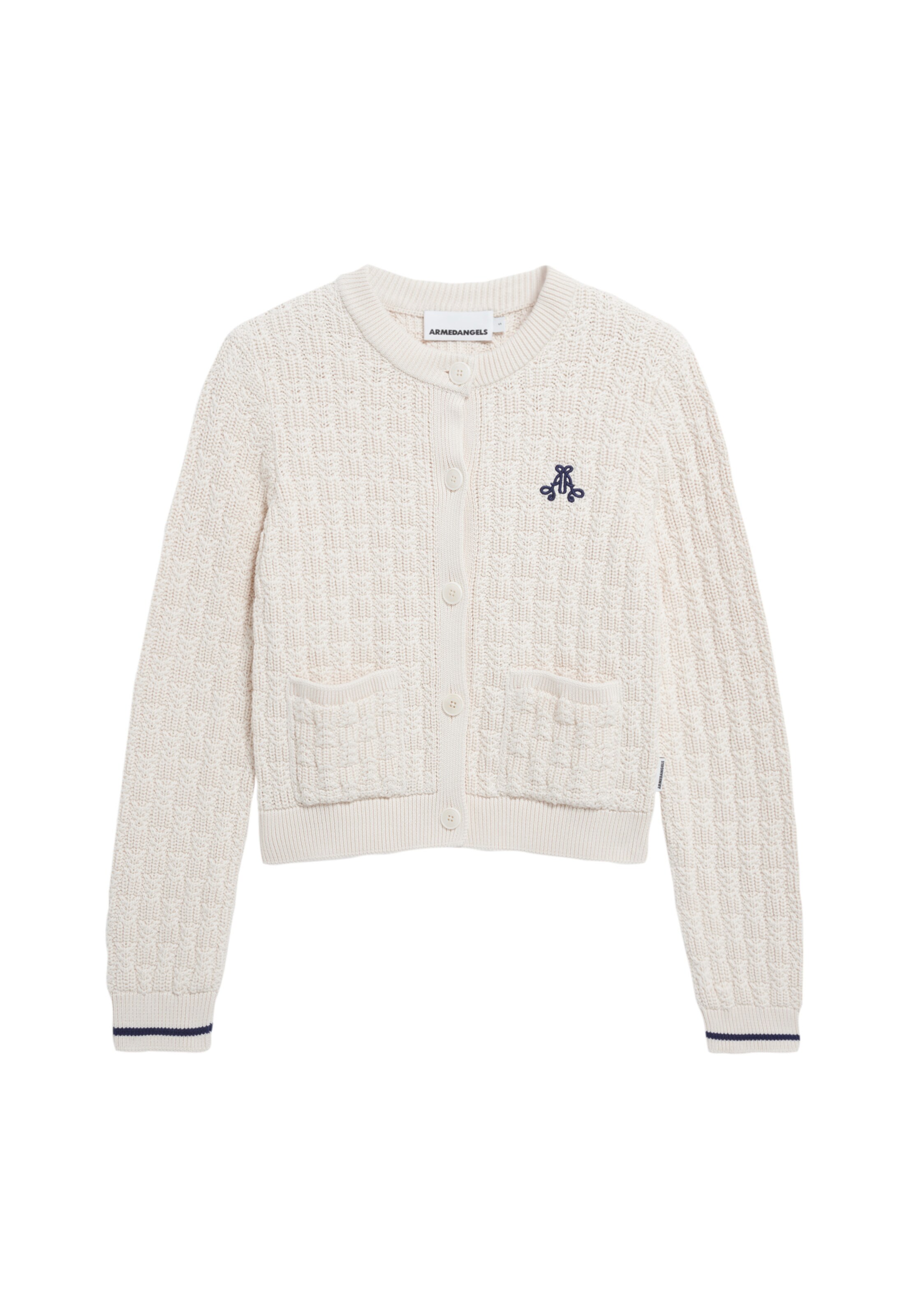 ARMEDANGELS Knit cardigan in Beige: front