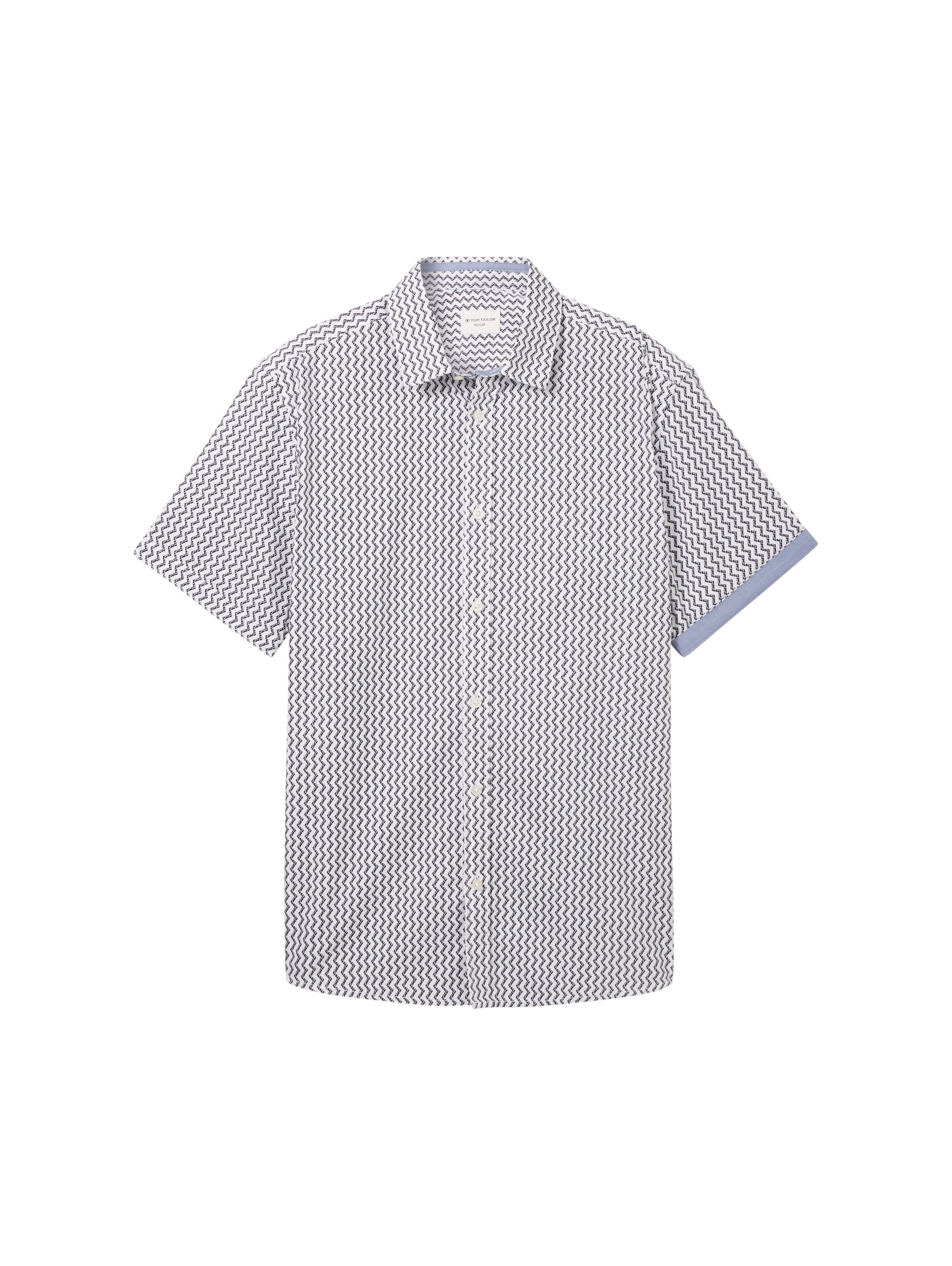 Chemise TOM TAILOR en blanc : devant