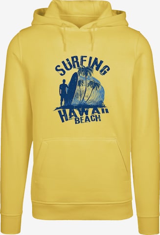 Sweat-shirt 'Hawaii Surf Beach Summer' F4NT4STIC en jaune : devant