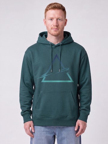 Sweat-shirt 'Triangle' Watapparel en vert : devant
